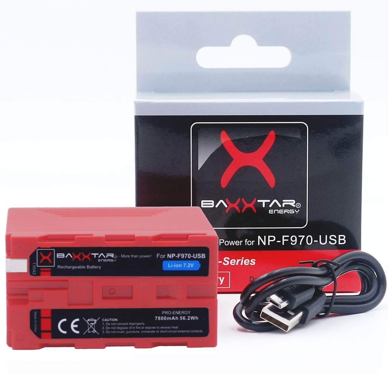 Baxxtar Pro Energy - Ersatz für Akku Sony NP-F970 USB