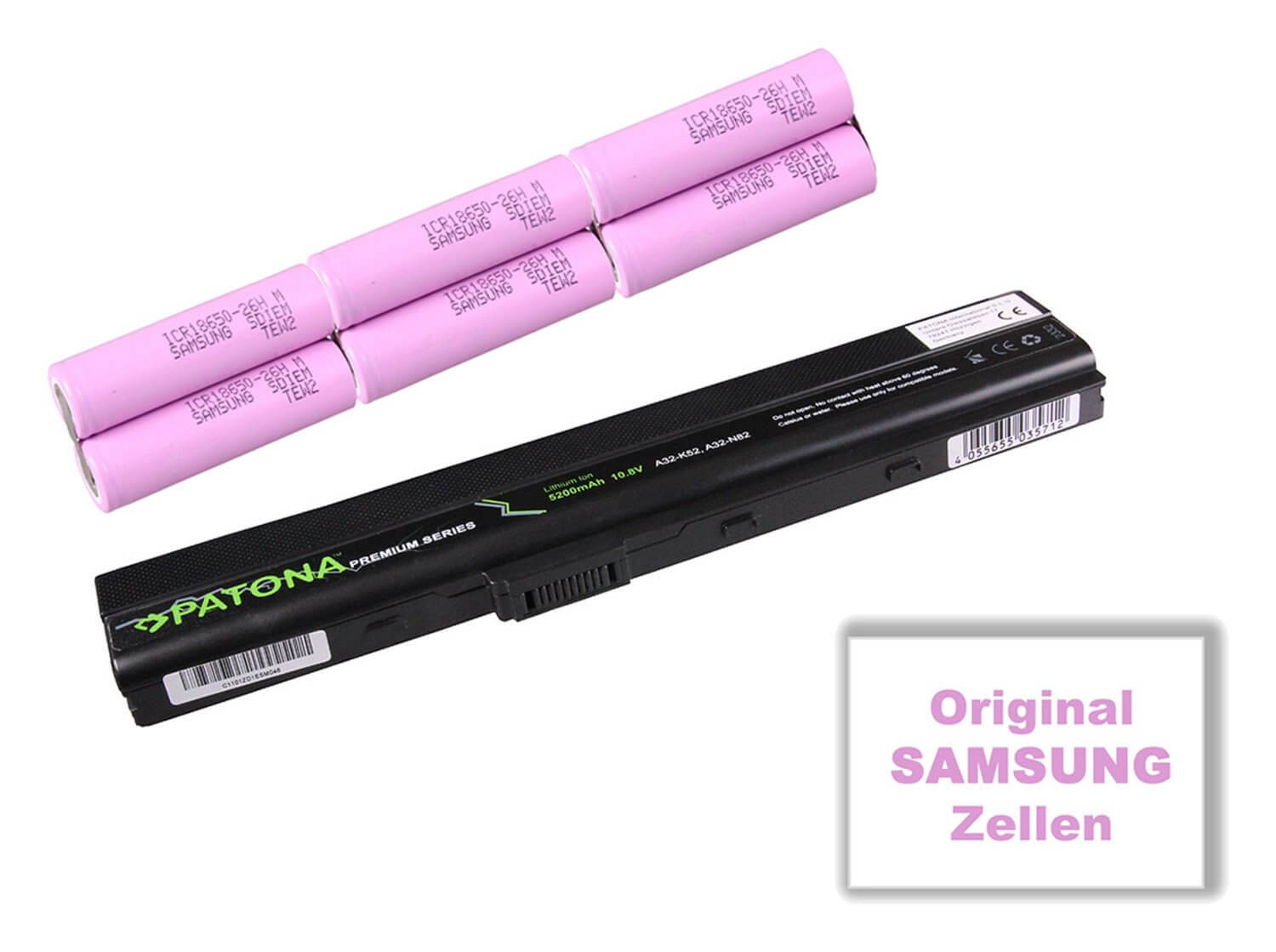 Patona Premium Ersatz für Akku Asus A40J...