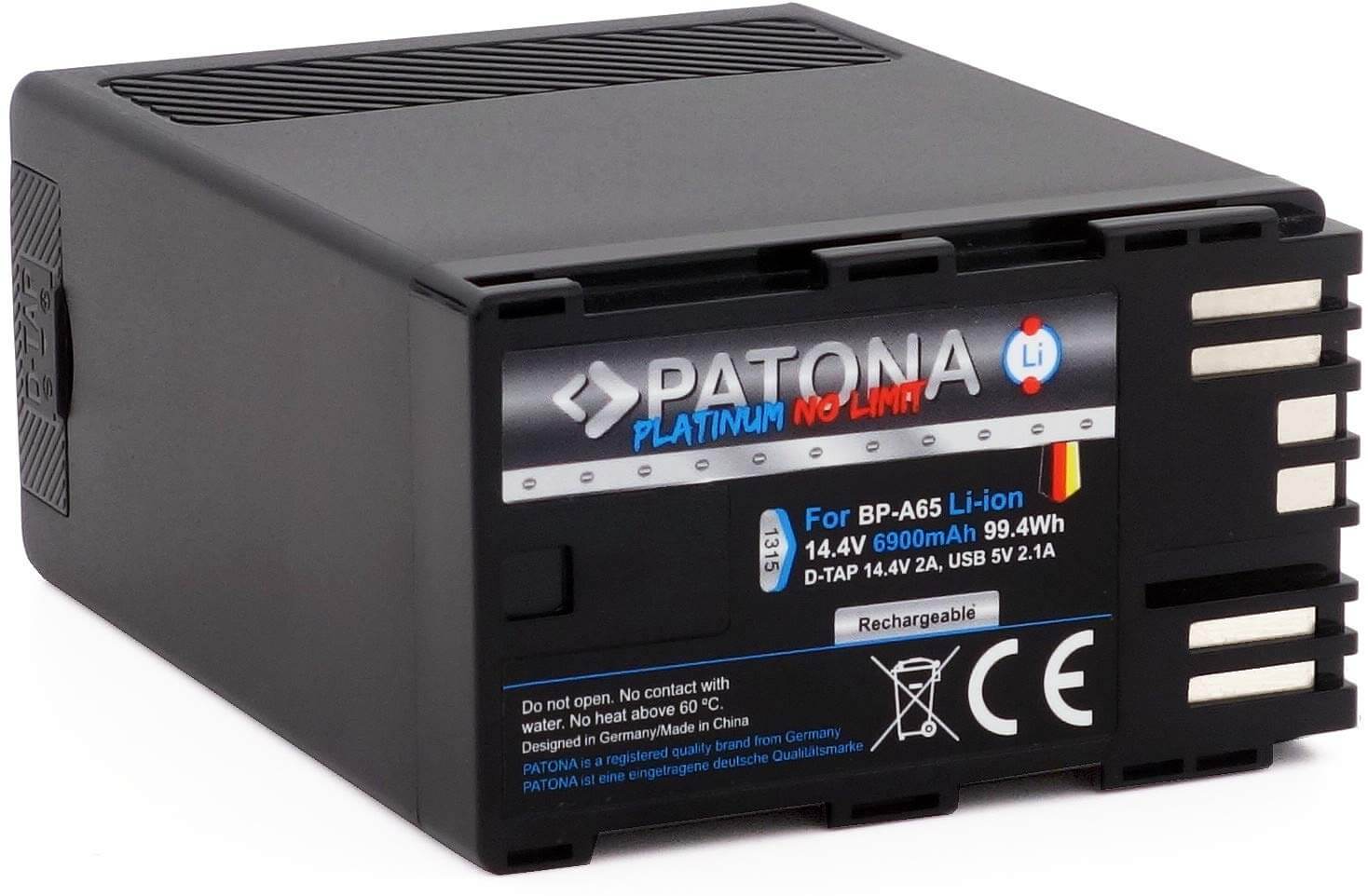 Patona Platinum Ersatz für Akku Canon BP-A60 / BP-A65