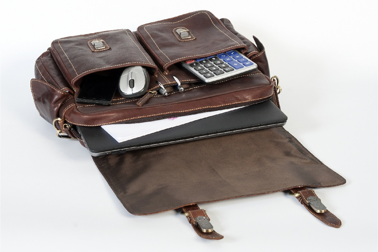 Alpenleder Messenger Bag Aosta Brandy