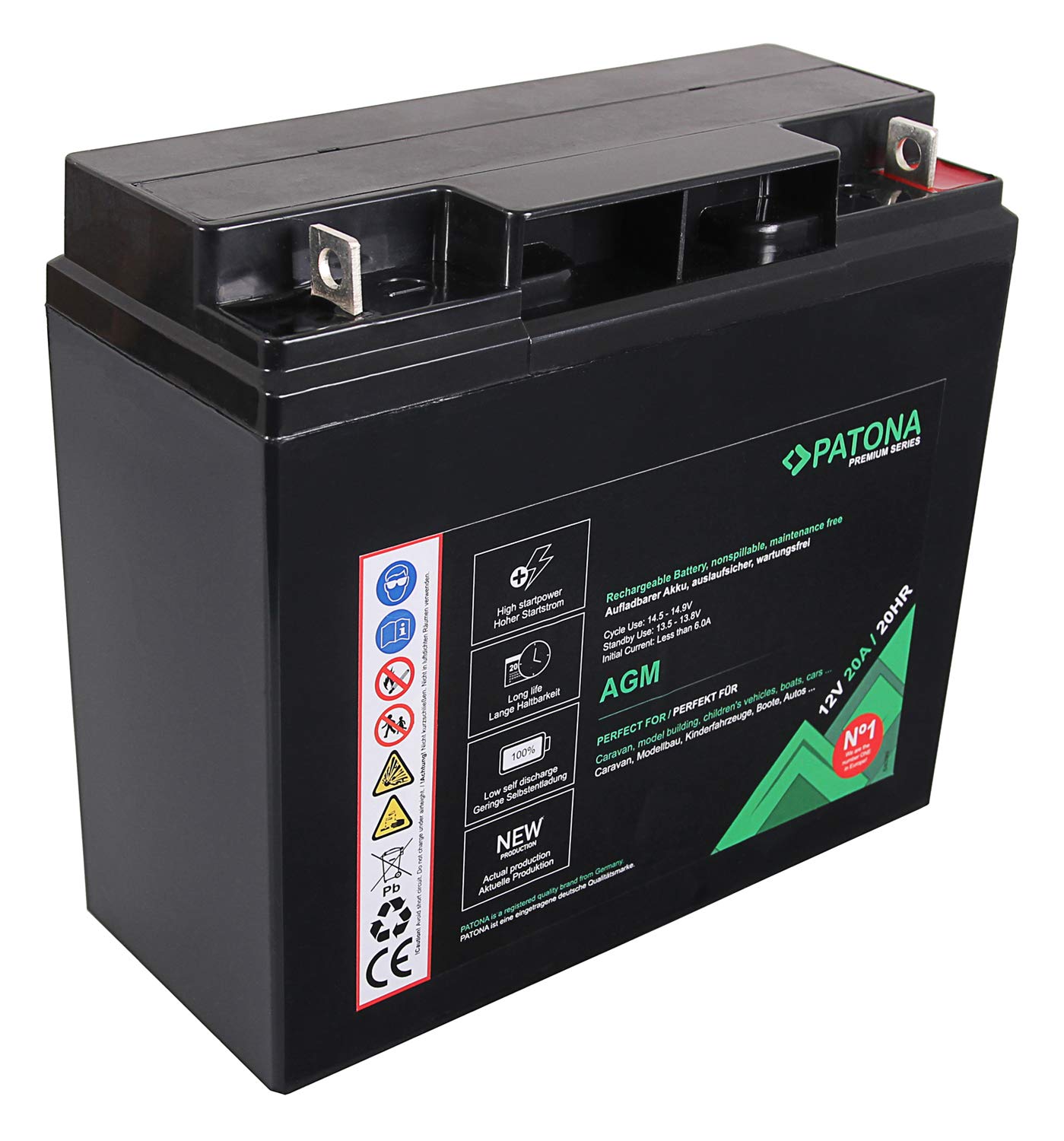 Patona Premium AGM 12V 20Ah Blei Batterie