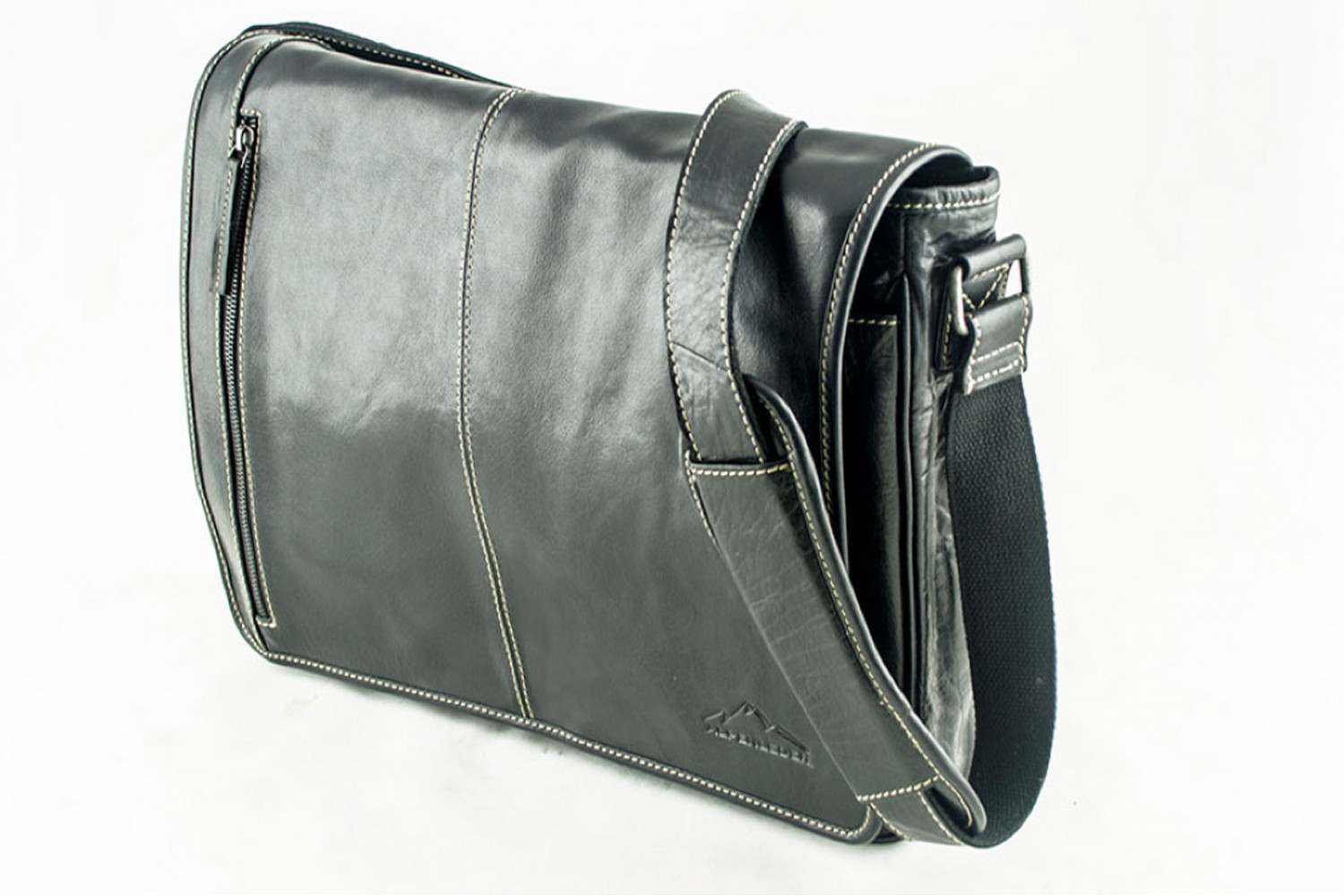 Alpenleder Messenger Bag Atlanta ebenholz