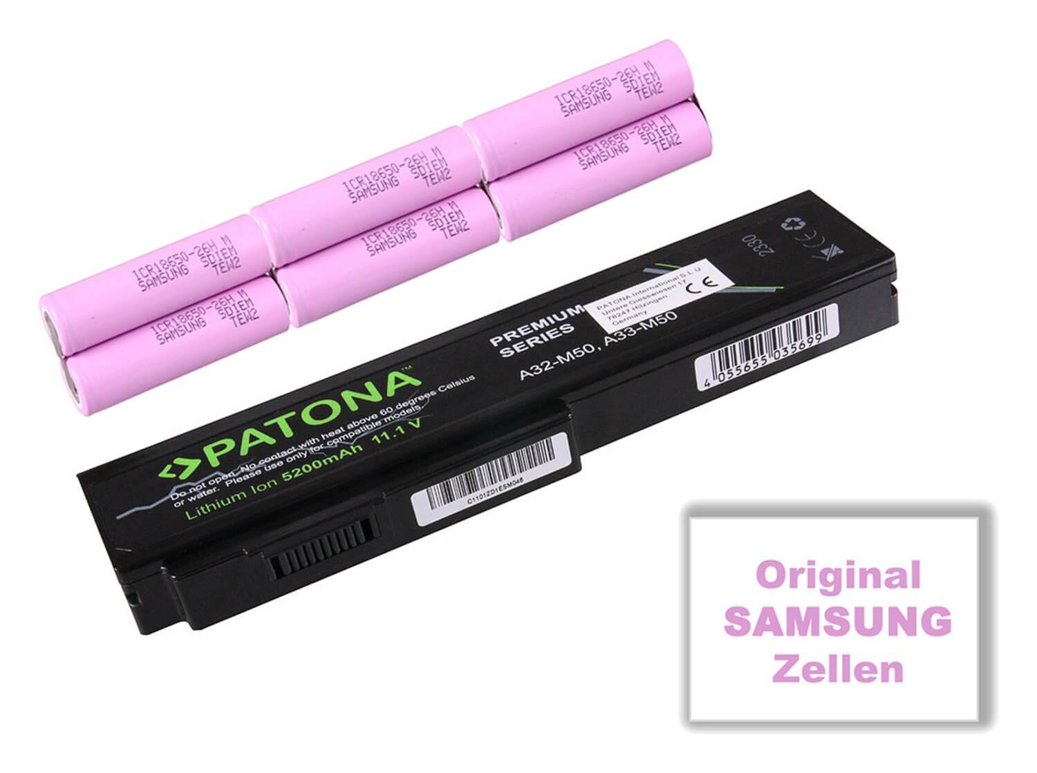 Patona Premium Akku für Laptop Asus G50...