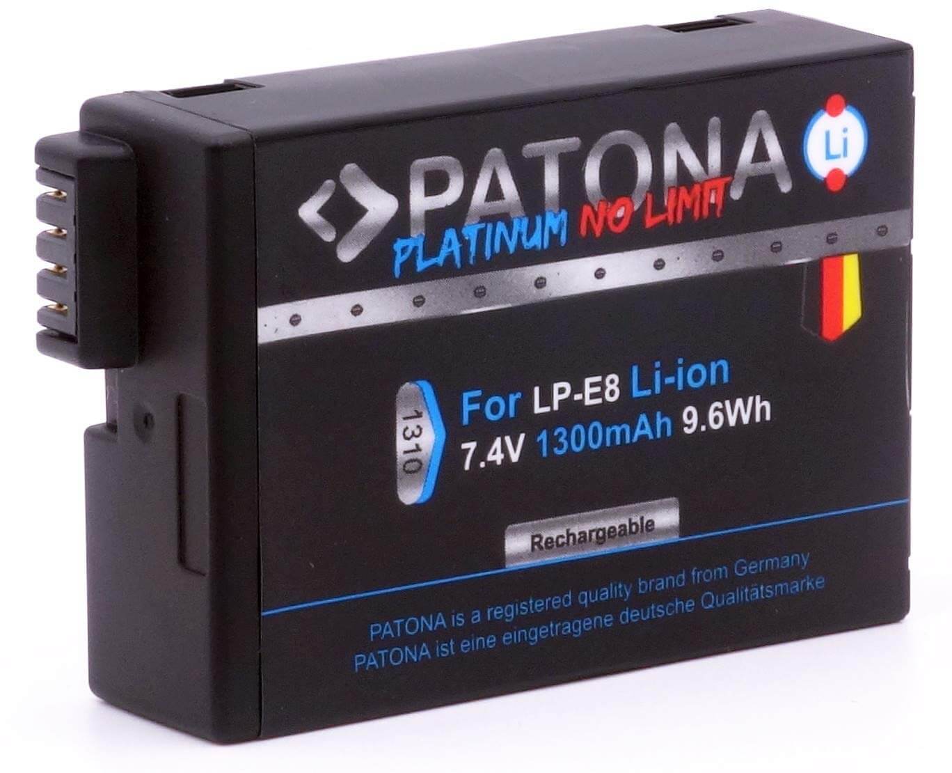 Patona Platinum Ersatz für Akku Canon LP-E8