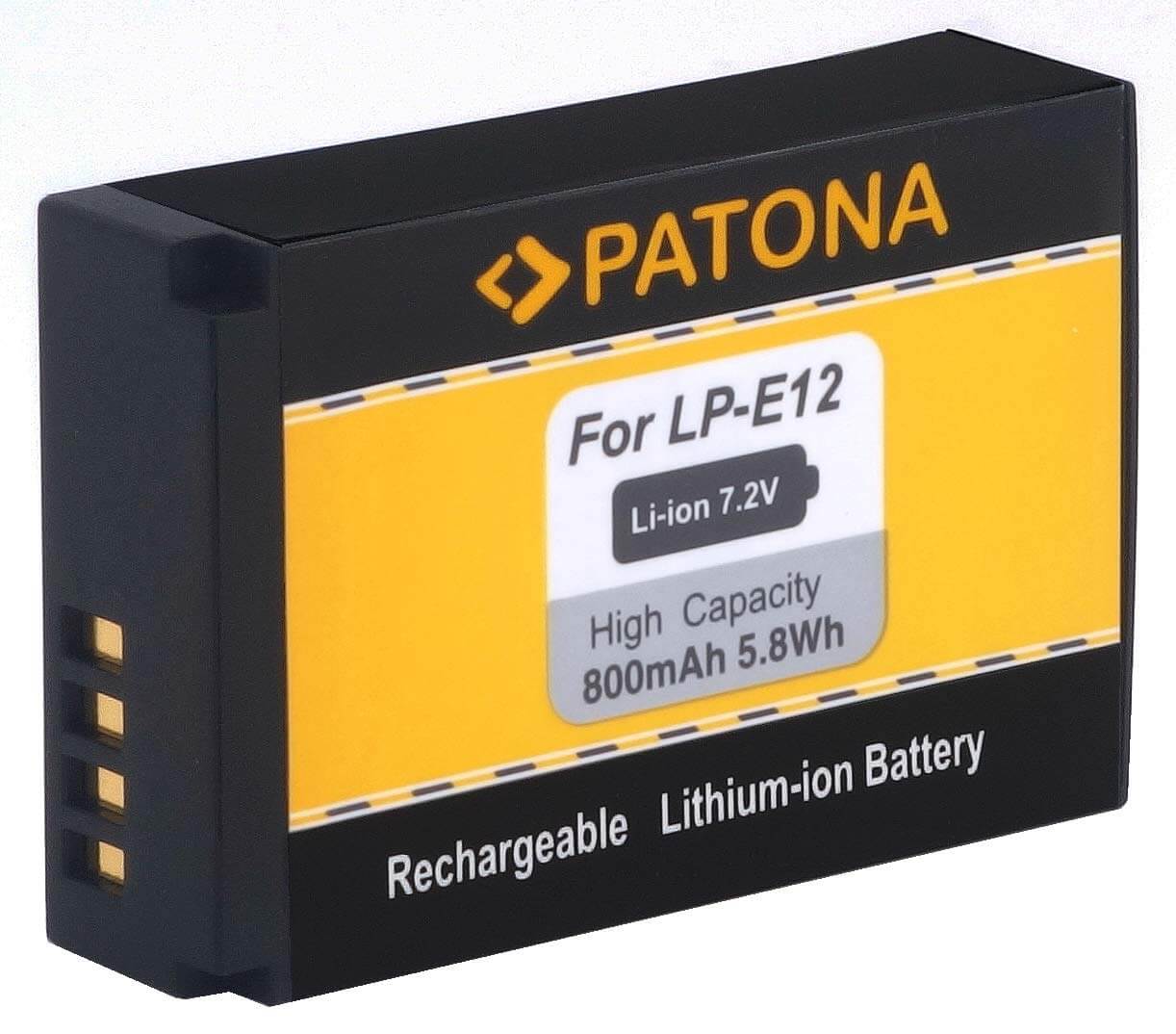 Patona Ersatz für Akku Canon LP-E12