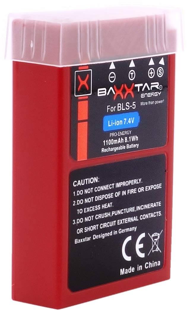 Baxxtar Ersatz für Akku Olympus BLS-5