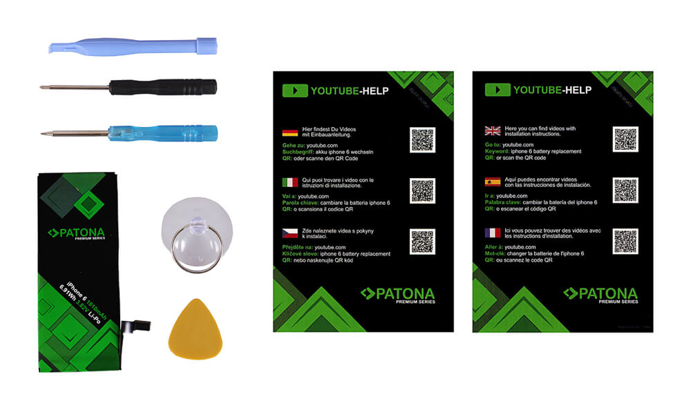 Patona Premium Ersatz für Akku Apple iPhone 6 616-0804 inkl. Werkzeugset