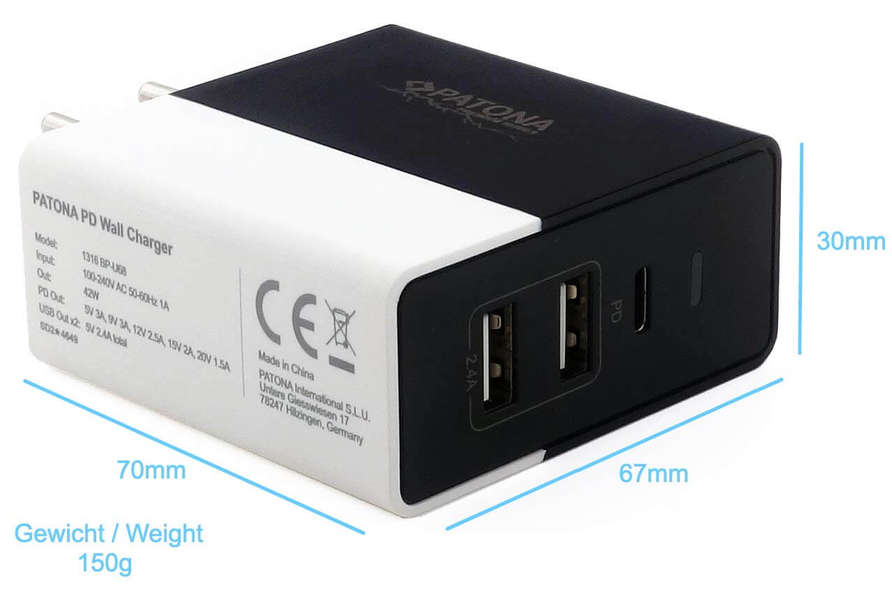 Patona Premium Ersatz für Akku Panasonic AG-VBR89G + Ladegerät