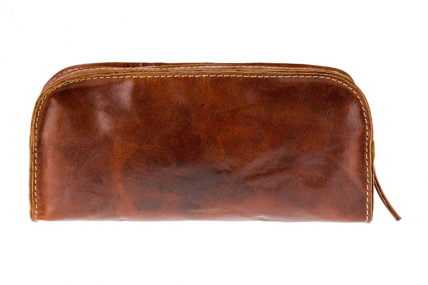 Alpenleder Utility Bag Federmäppchen Kulturbeutel Mainau cognac
