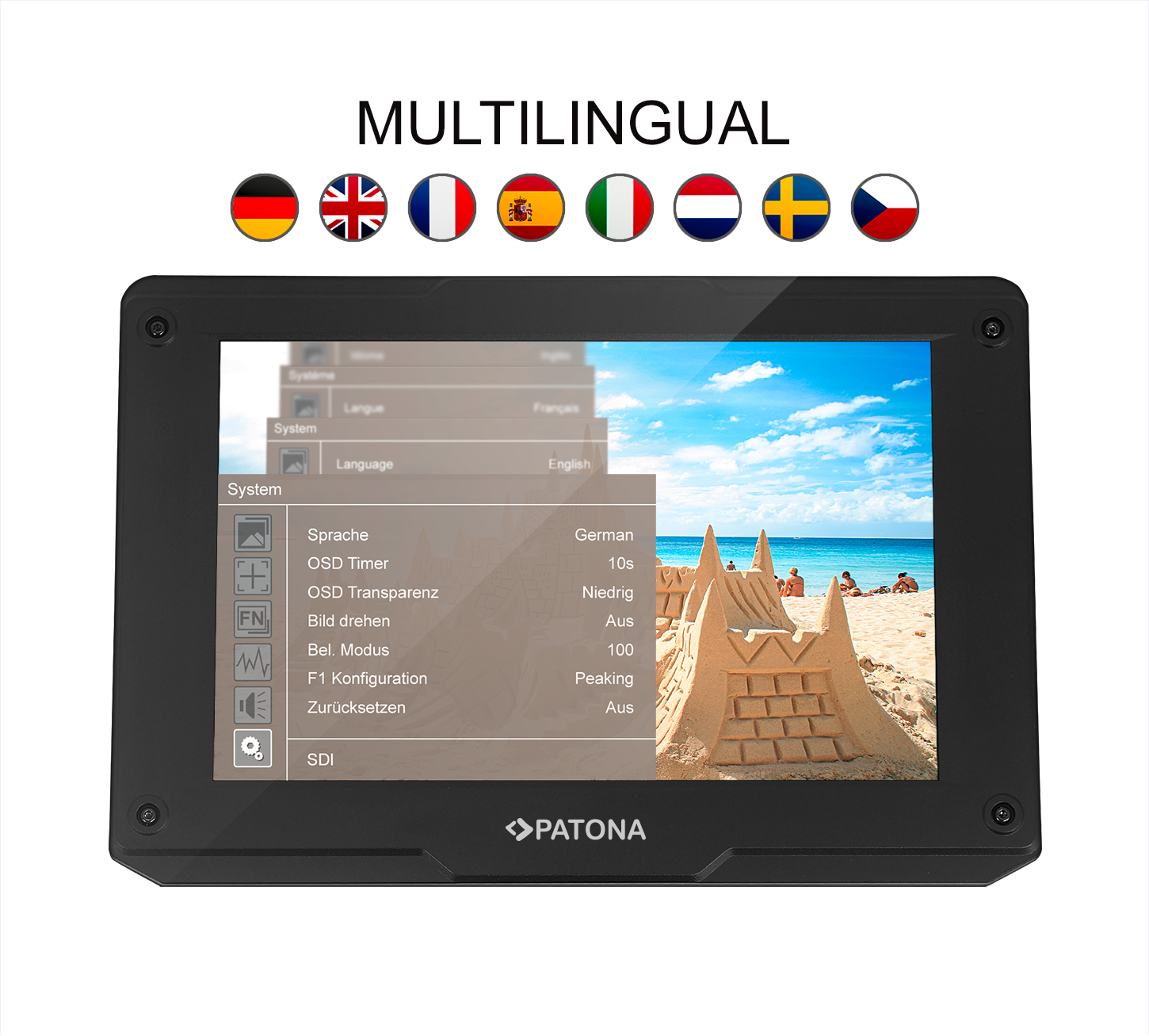 Patona 7 Zoll Monitor