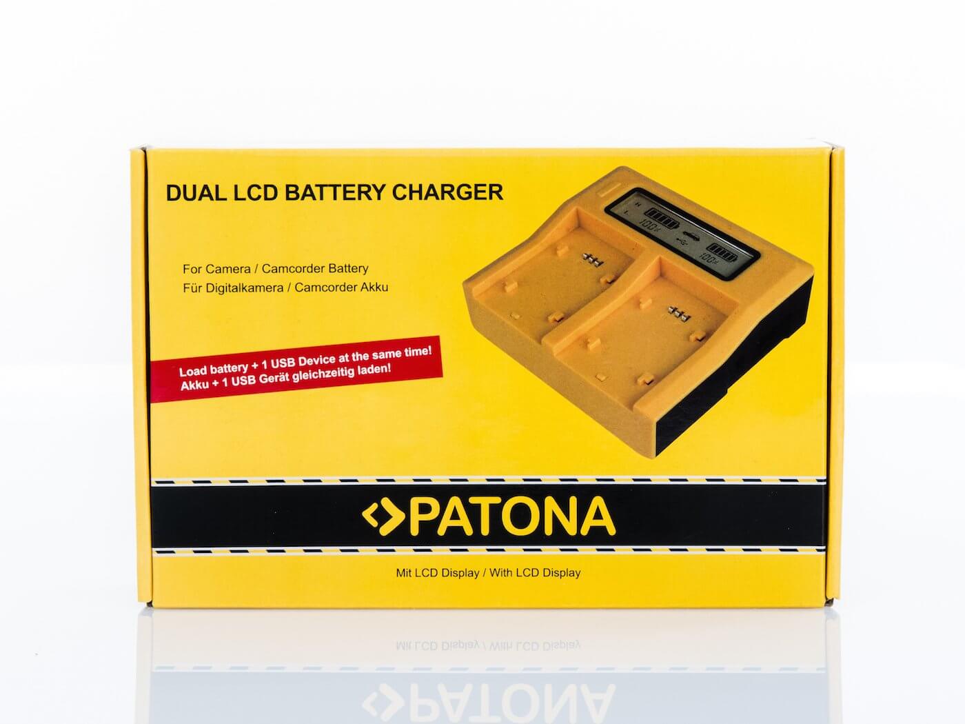 Patona LCD Dual Ladegerät für Akku Sony NP-FW50