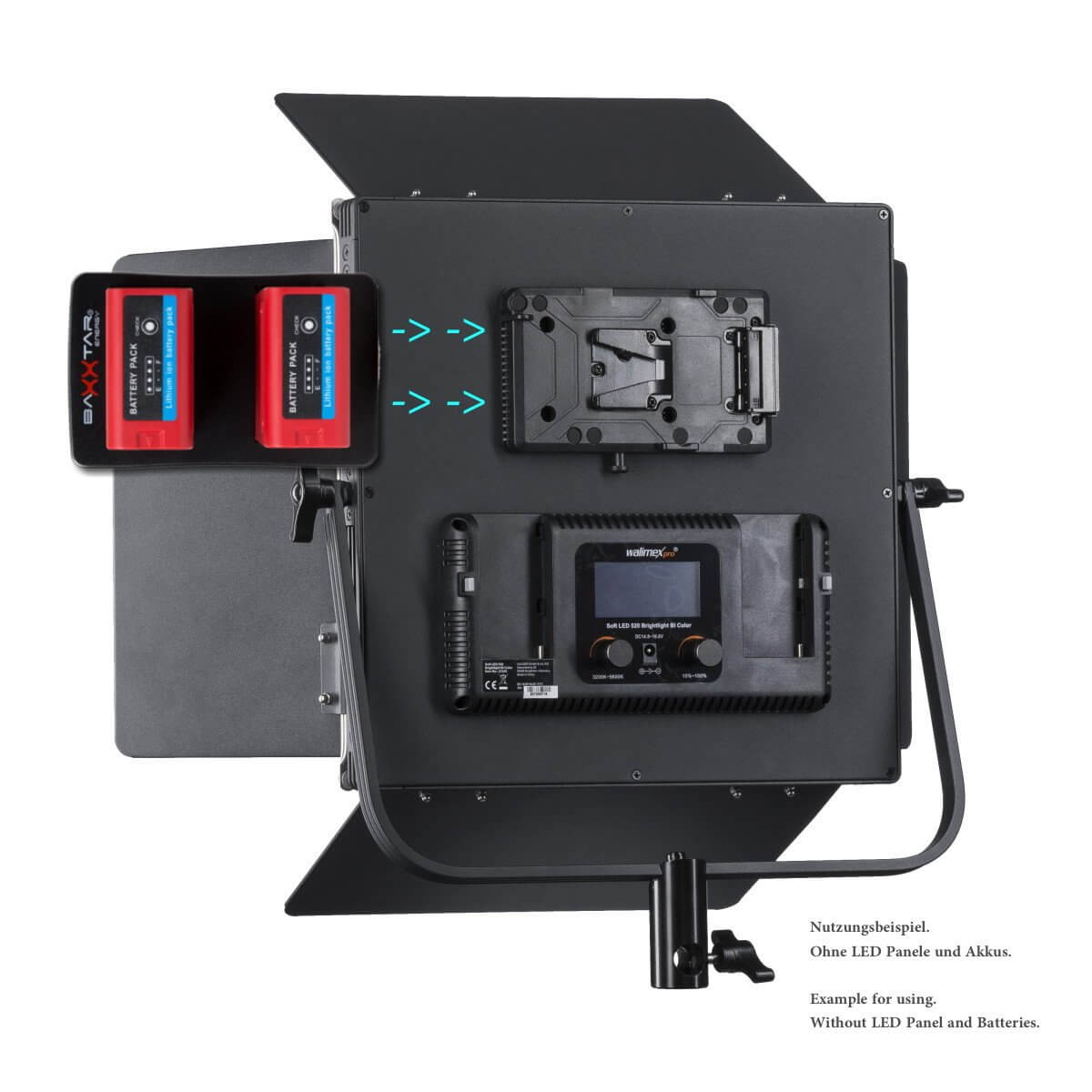 Baxxtar 2 Kanal V-Mount Adapter NP-F auf V-Mount