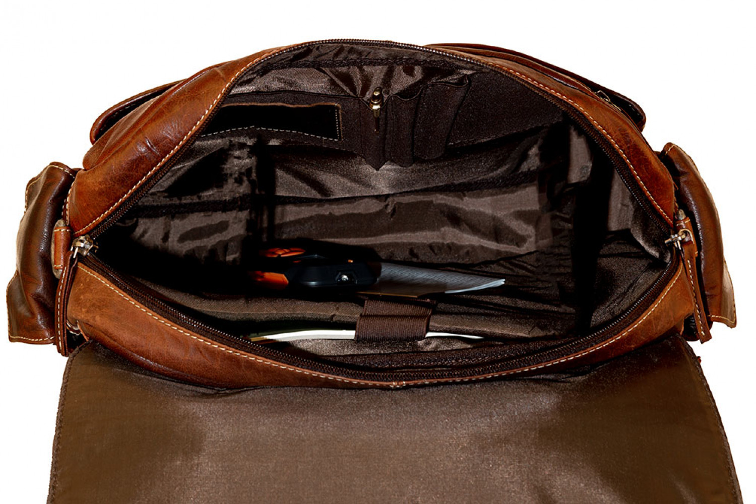 Alpenleder Messenger Bag Aosta Brandy