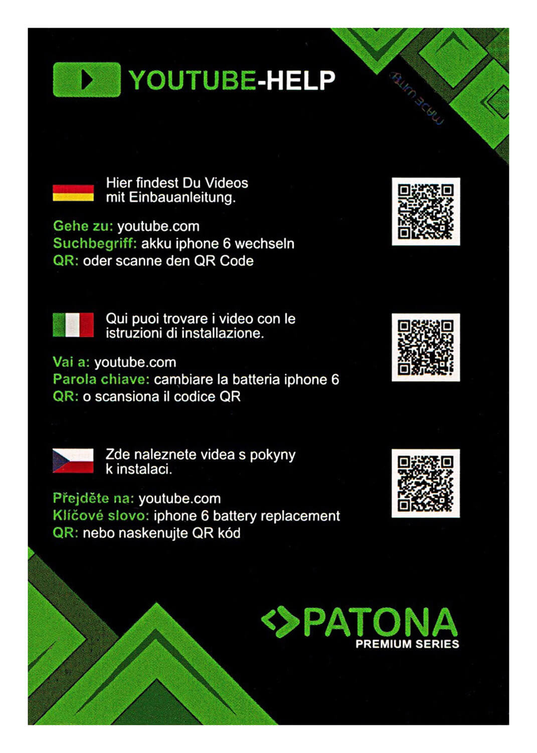 Patona Premium  Ersatz für Akku Apple iPhone X  616-00351 inkl. Werkzeugset
