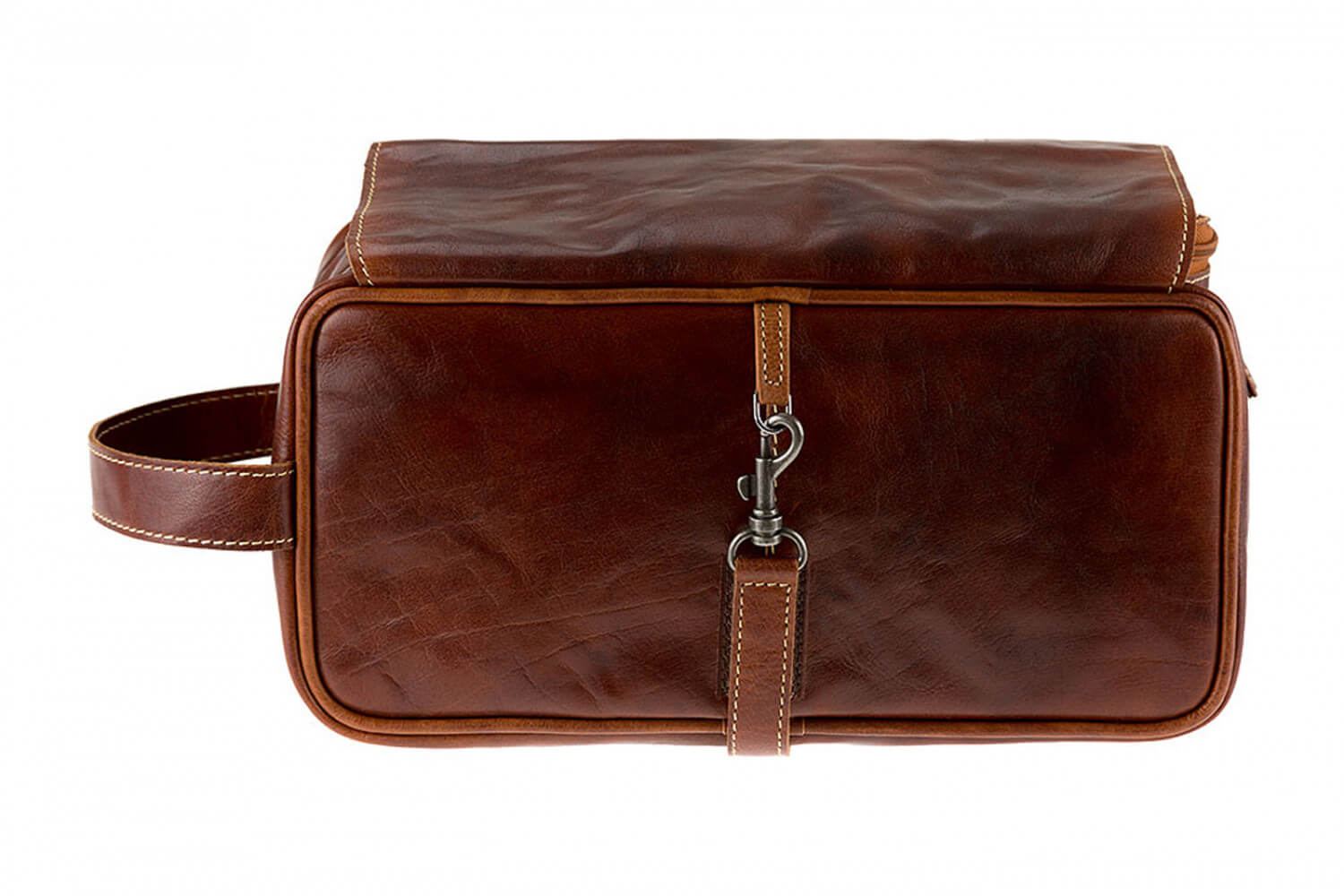 Alpenleder Kulturtasche Roll UP cognac