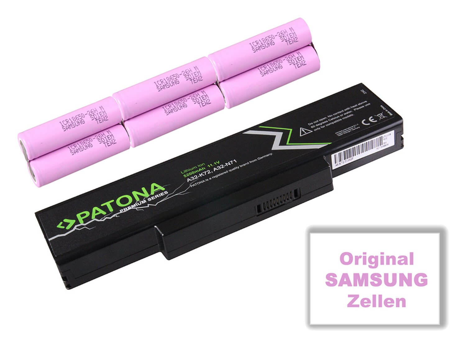 Patona Premium Ersatz für Akku Asus K72...