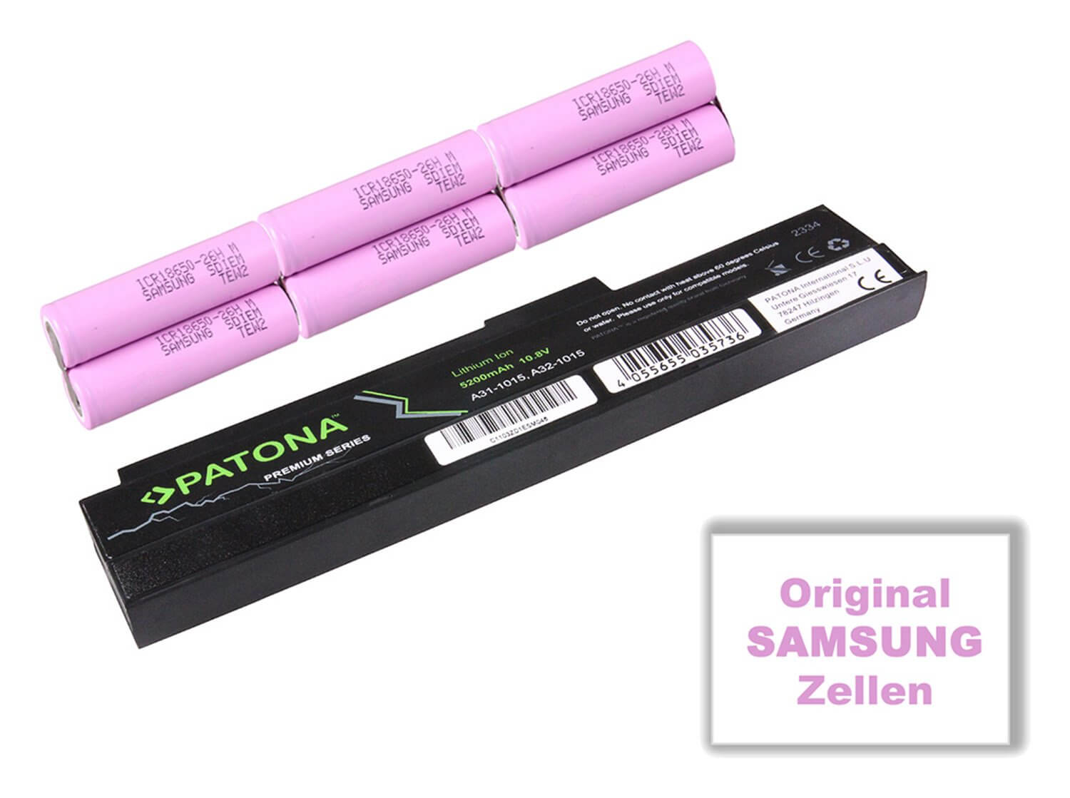 Patona Premium Ersatz für Akku Asus Eee pc