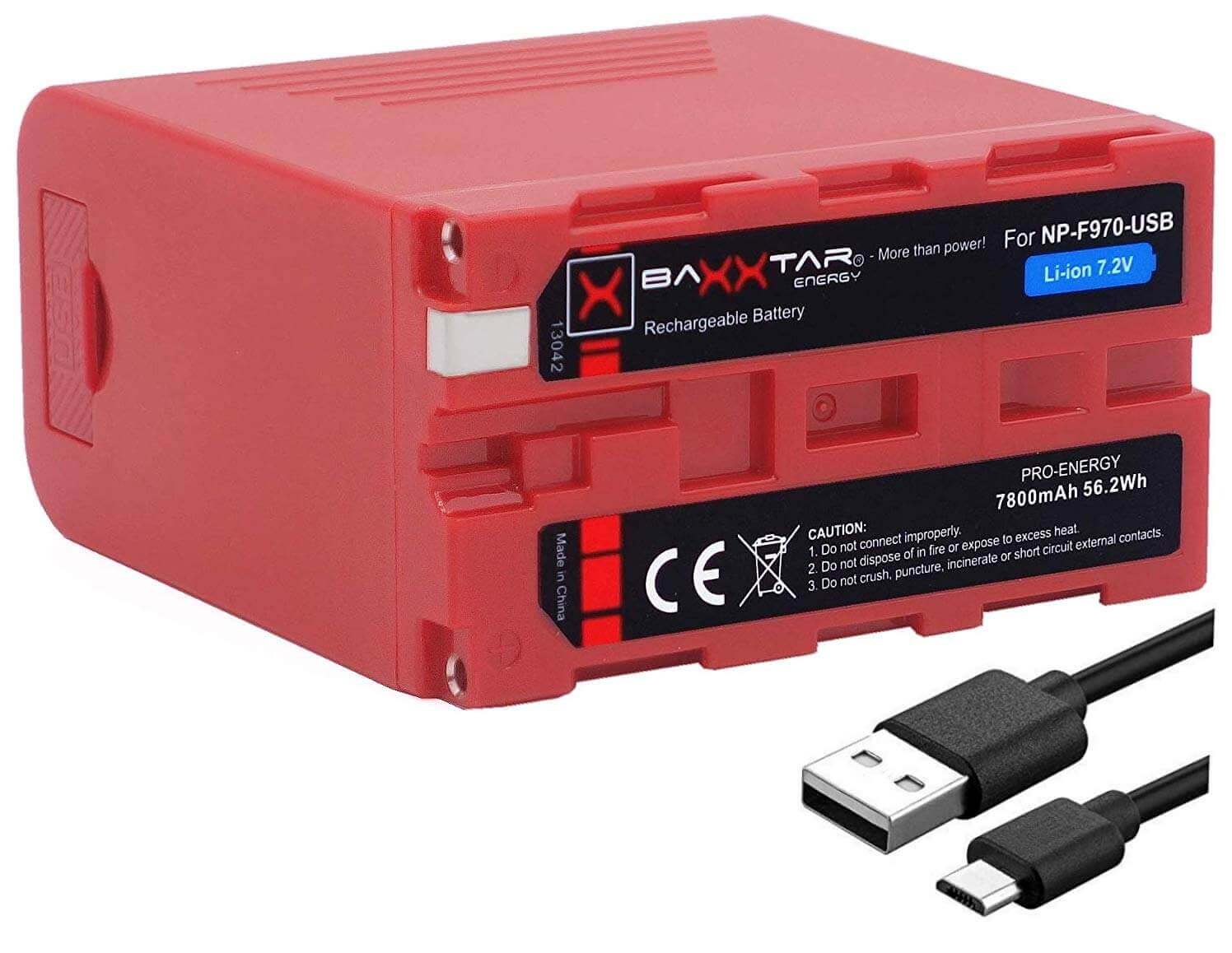 Baxxtar Pro Energy - Ersatz für Akku Sony NP-F970 USB