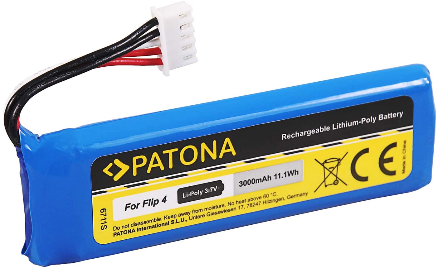 Patona Ersatz für Akku JBL GSP872693 01 (3000mAh) für JBL Flip 4