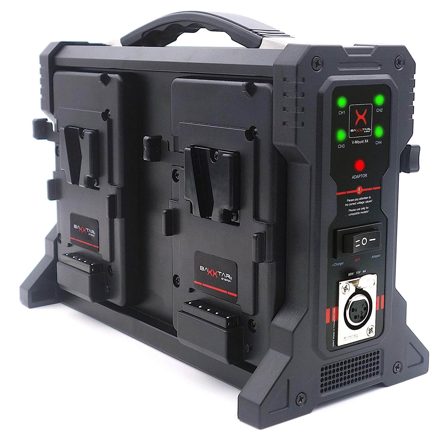 Baxxtar 4Kanal Laderät für VMount Akkus