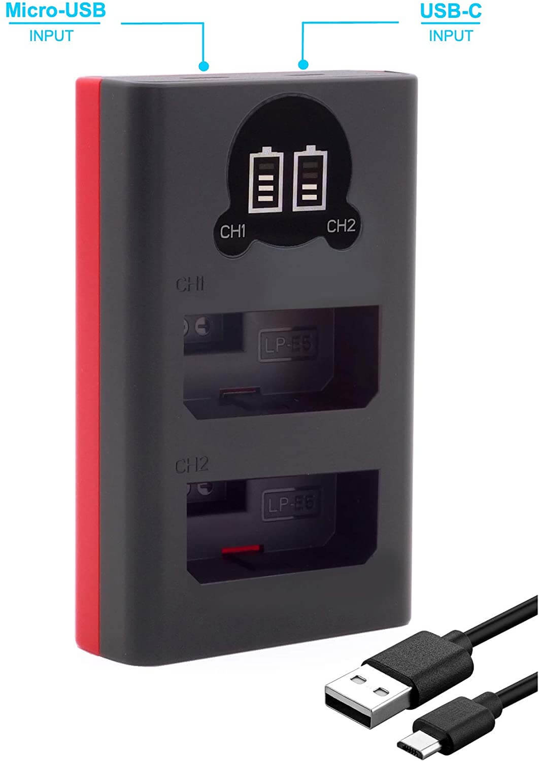 Baxxtar Mini Ladegerät für Akku Canon LP-E5