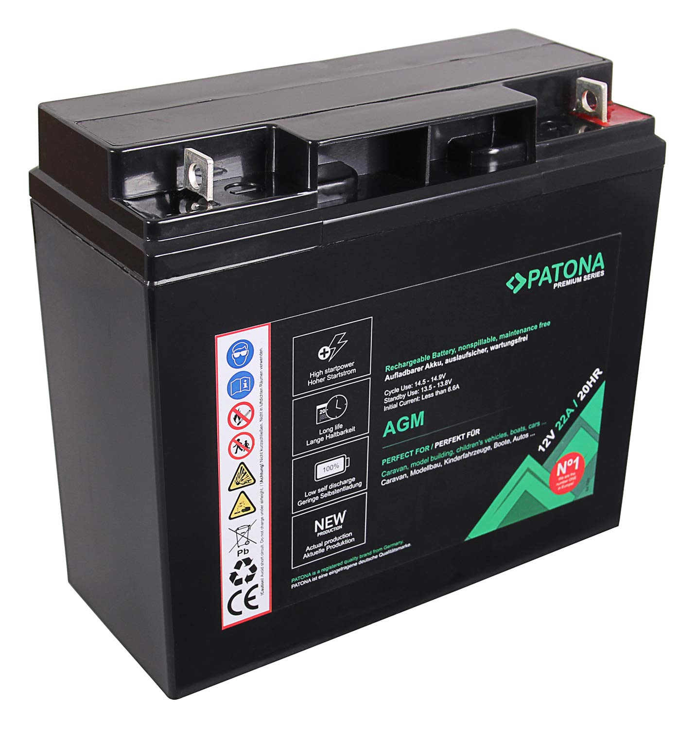 Patona Premium AGM 12V 22Ah Blei Batterie