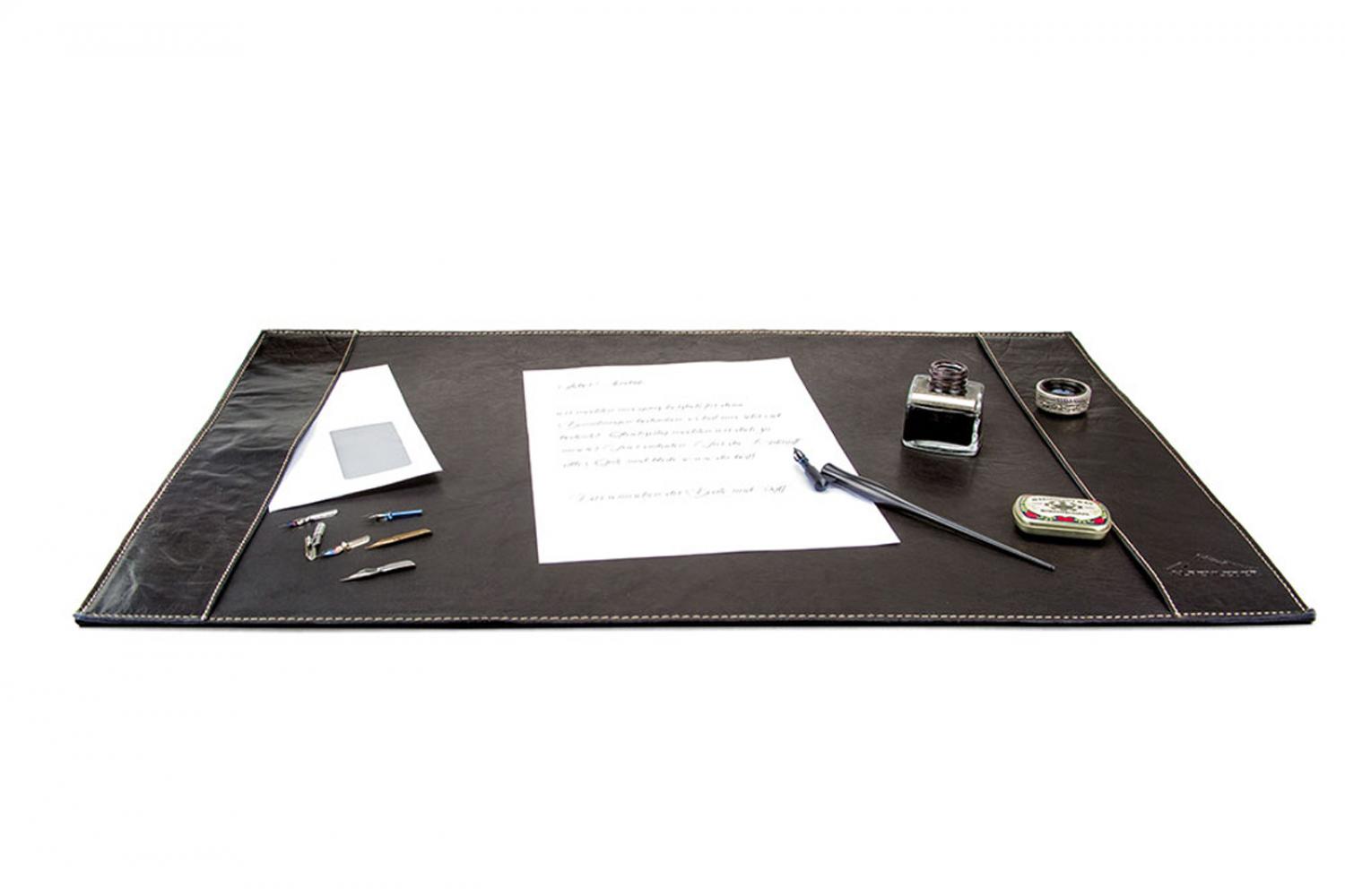 Alpenleder Tirol Schreibtischunterlage ebenholz