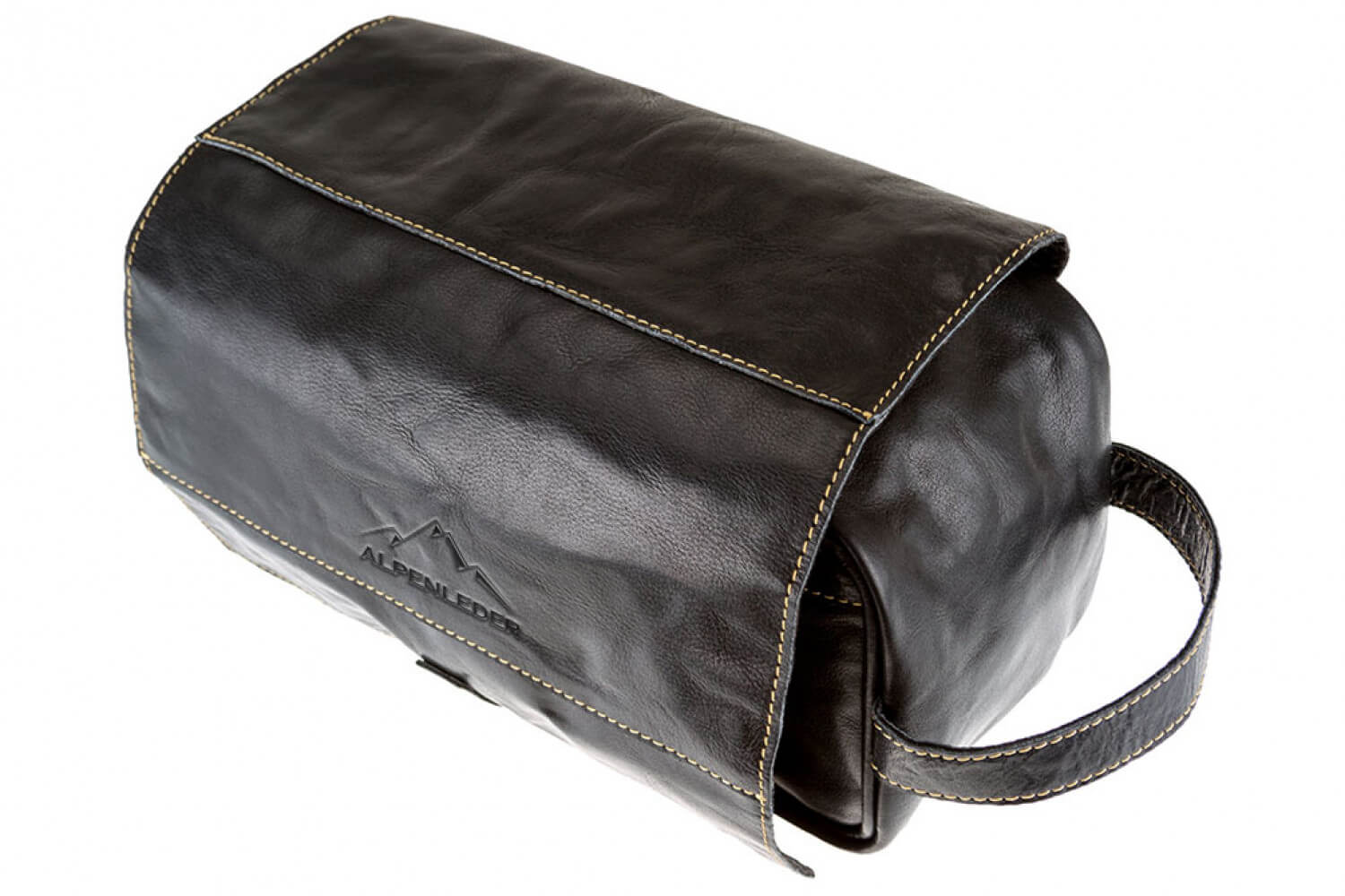Alpenleder Kulturtasche Roll UP schwarz
