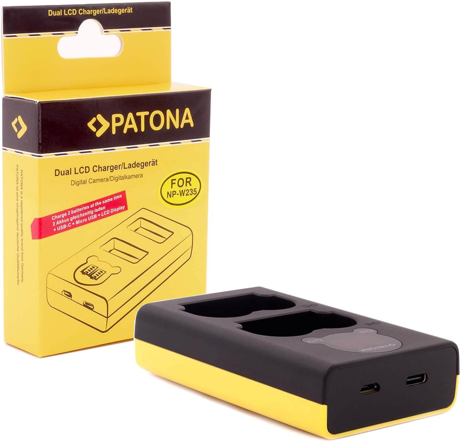 Patona Dual LCD Lader NP-W235