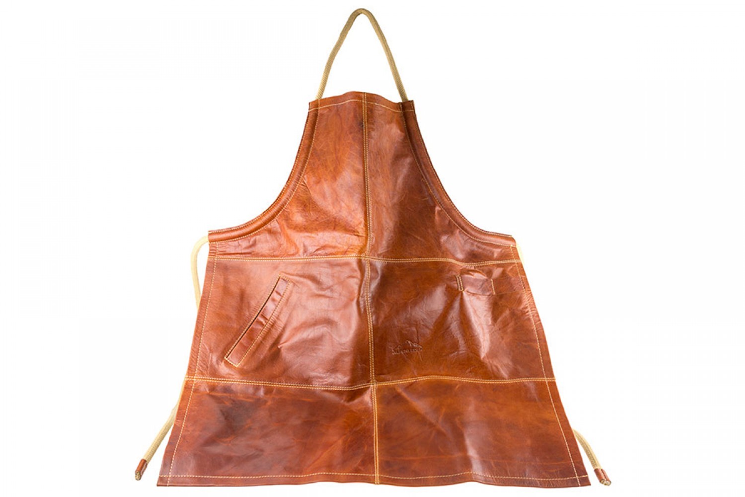 Alpenleder Grillschürze Funkenfeuer cognac