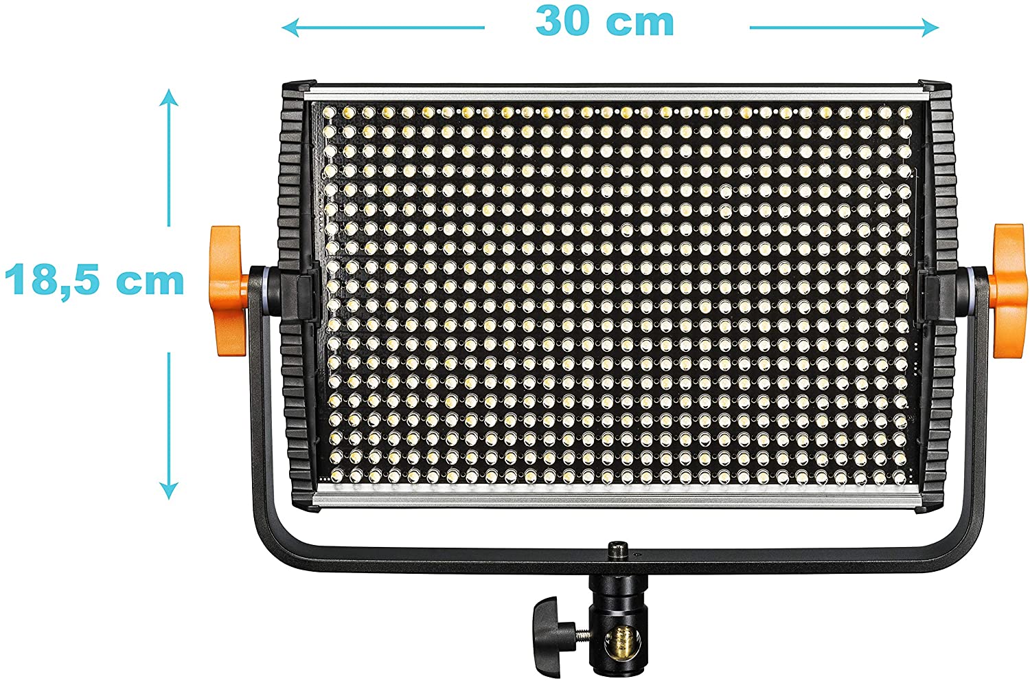 Walimex pro Niova 600 Plus Bi Color – LED Videoleuchte Dauerlicht Flächenleuchte, 36 Watt, 600 LED, dimmbar, 3200-5600K, 4.200 Lumen,