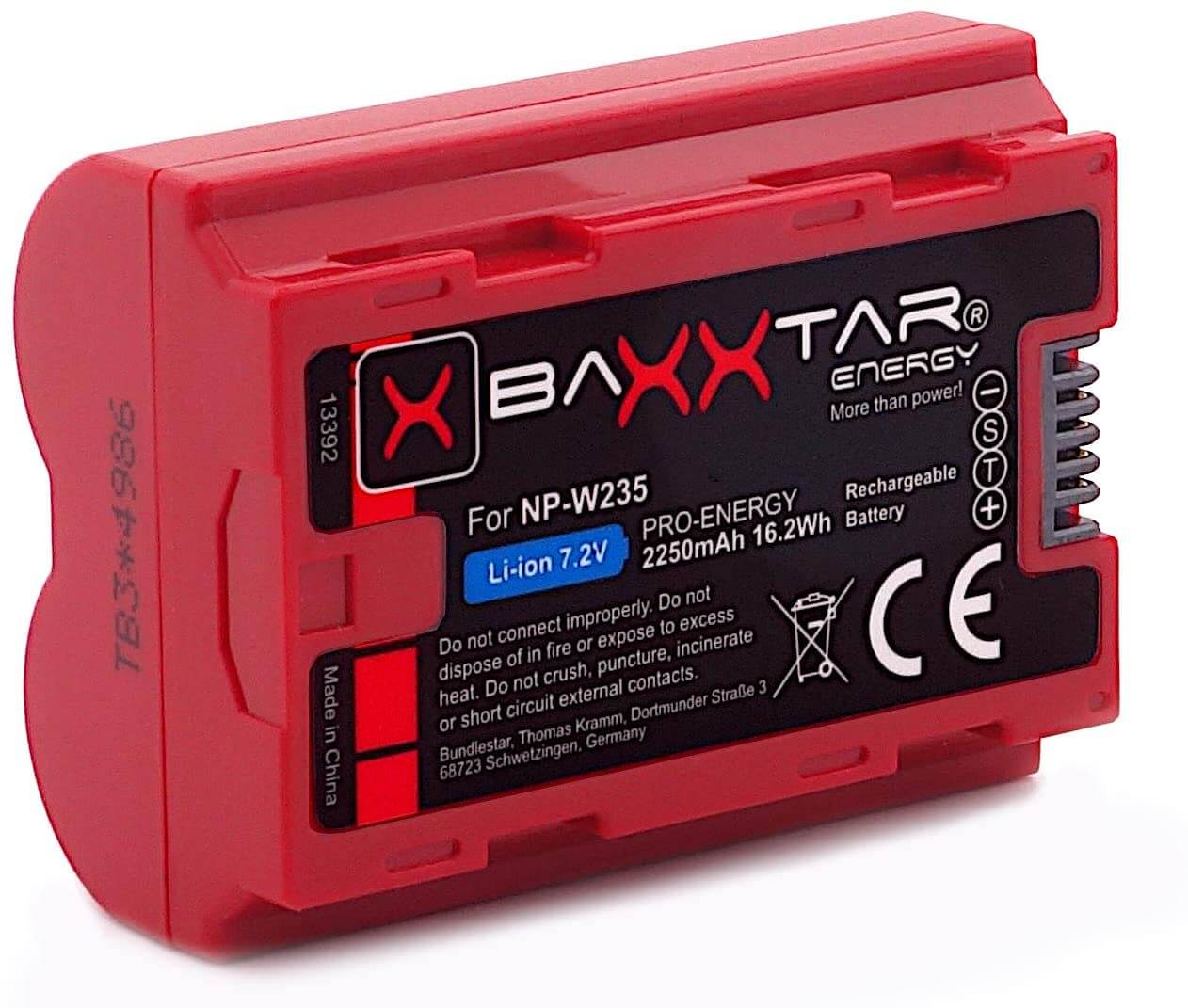 Baxxtar Pro Ersatz für Akku Fujifilm NP-W235