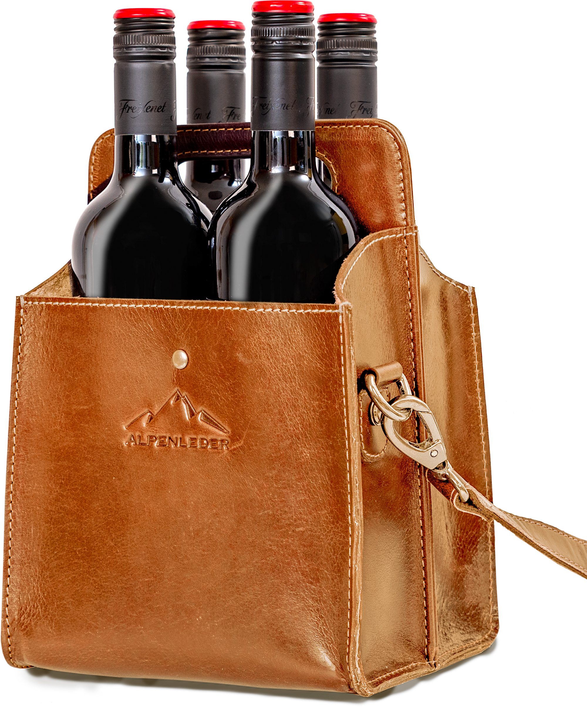 Alpenleder Getränkehalter Alpenvierer terra