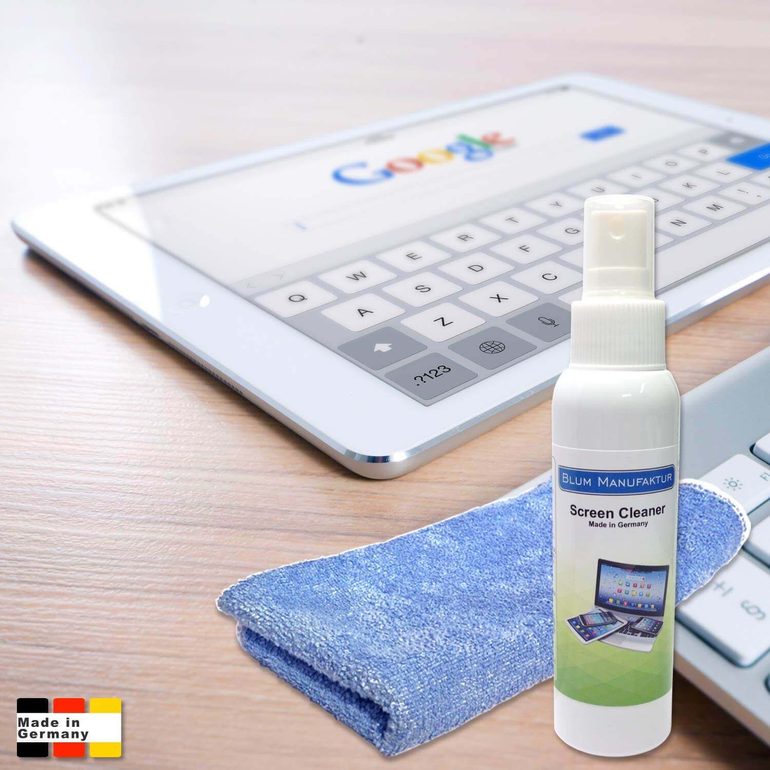 Blum Bildschirmreiniger 100ml + Mikrofasertuch