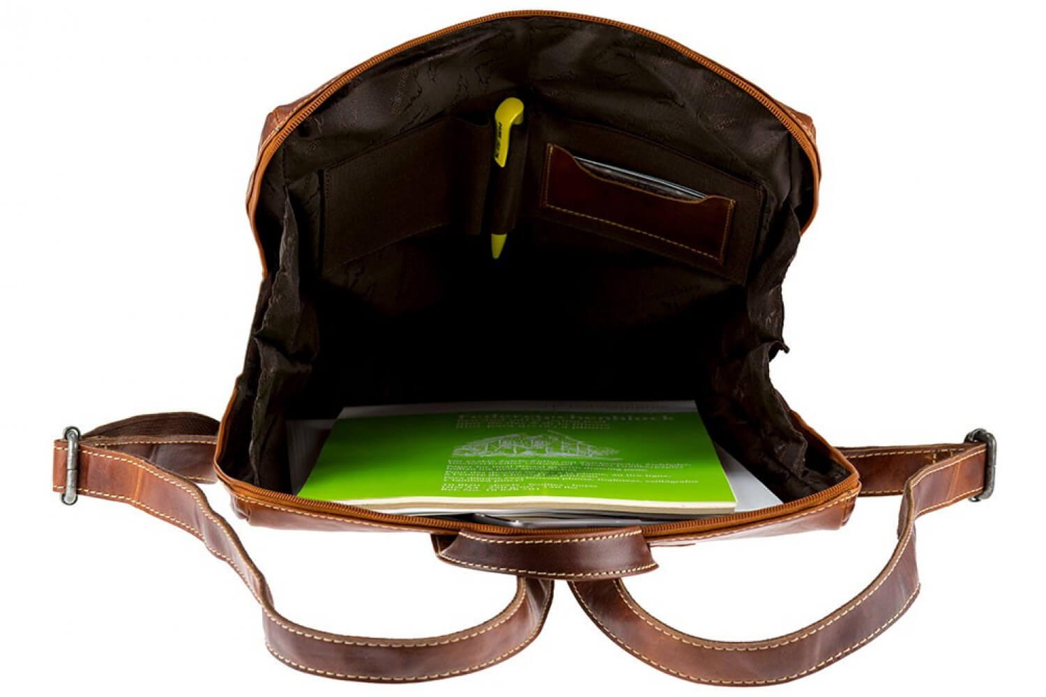 Alpenleder Rucksack Meran cognac