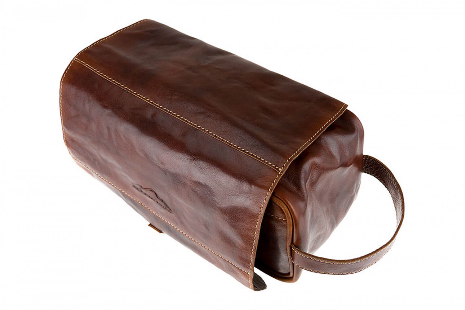Alpenleder Kulturtasche Roll UP cognac