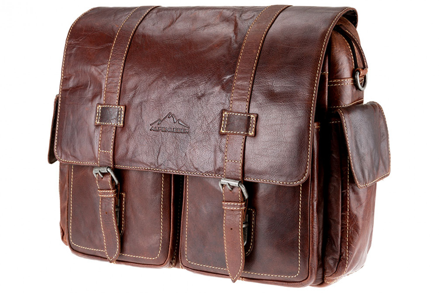 Alpenleder Messenger Bag Aosta Brandy