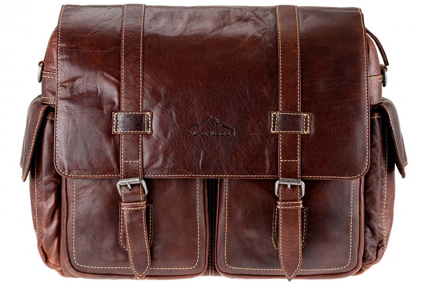 Alpenleder Messenger Bag Aosta Brandy