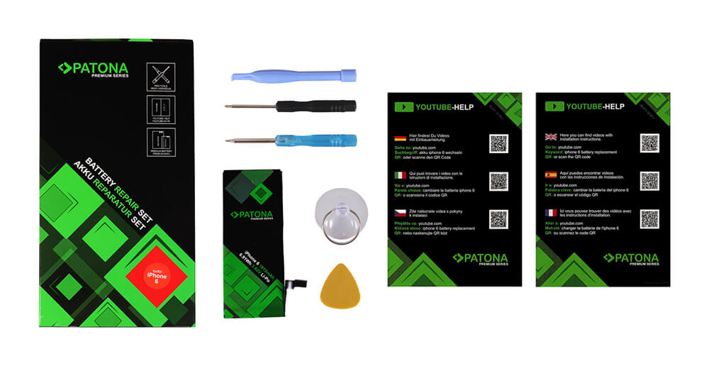 Patona Premium Ersatz für Akku Apple iPhone 6 616-0804 inkl. Werkzeugset