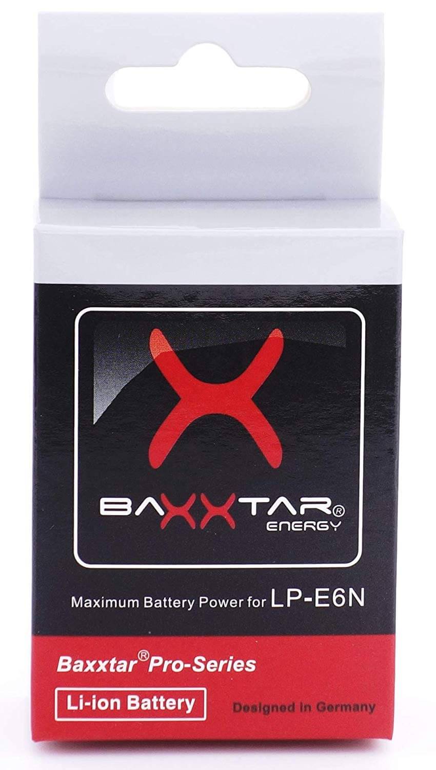 Baxxtar Ersatz für Akku Canon LP-E6N